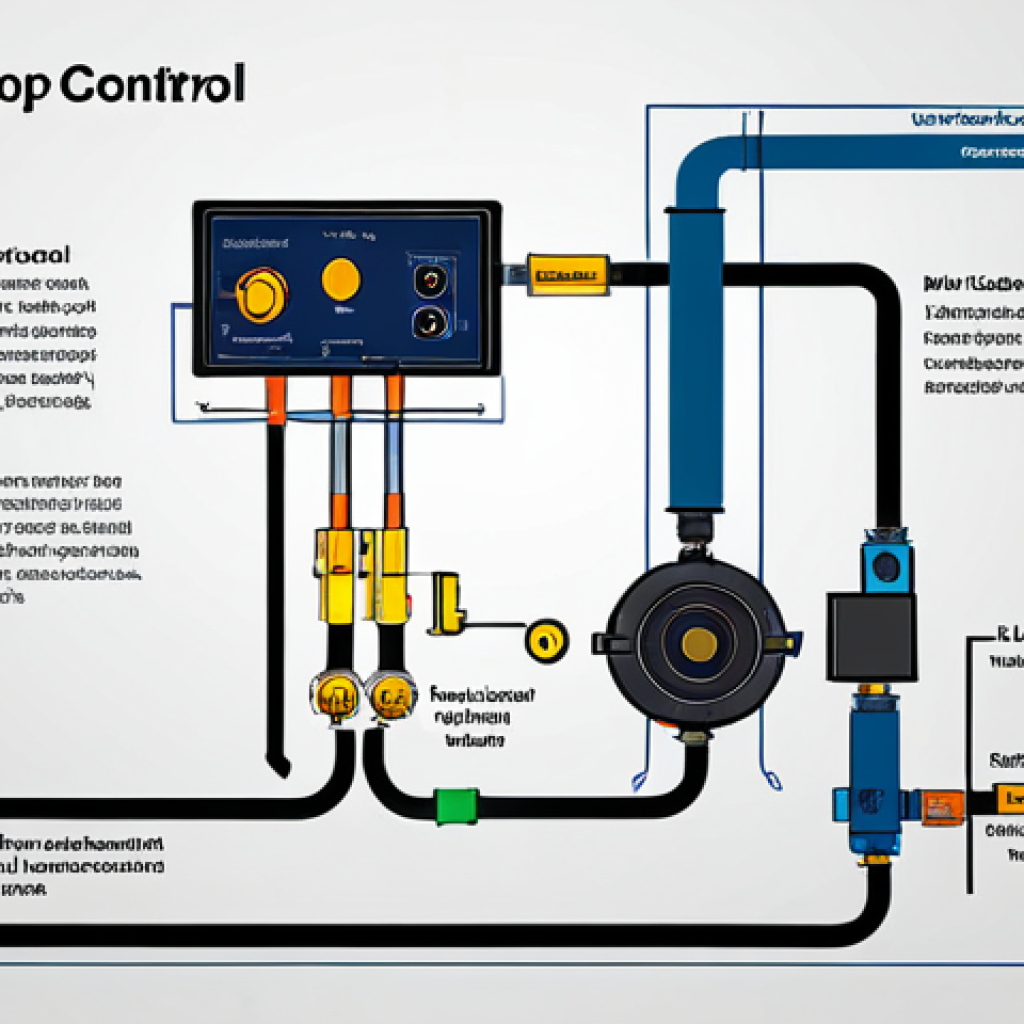 자동 제어 이론 - Closed-Loop Control System**

"Diagram of a closed-loop control system, featuring sensors, actuators...