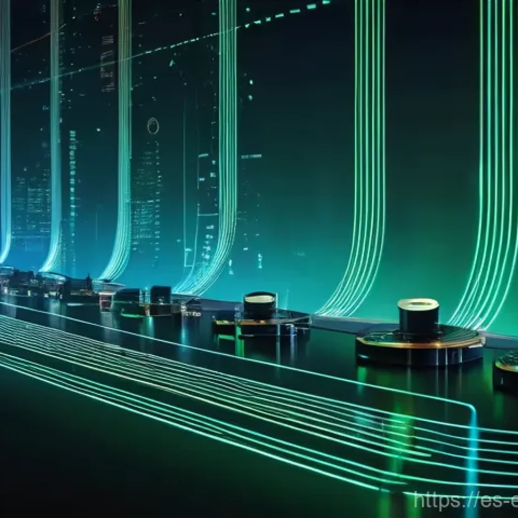 신호 및 시스템 - **Analog to Digital Symphony of Connectivity:**
    "A visually captivating image depicting the seam...