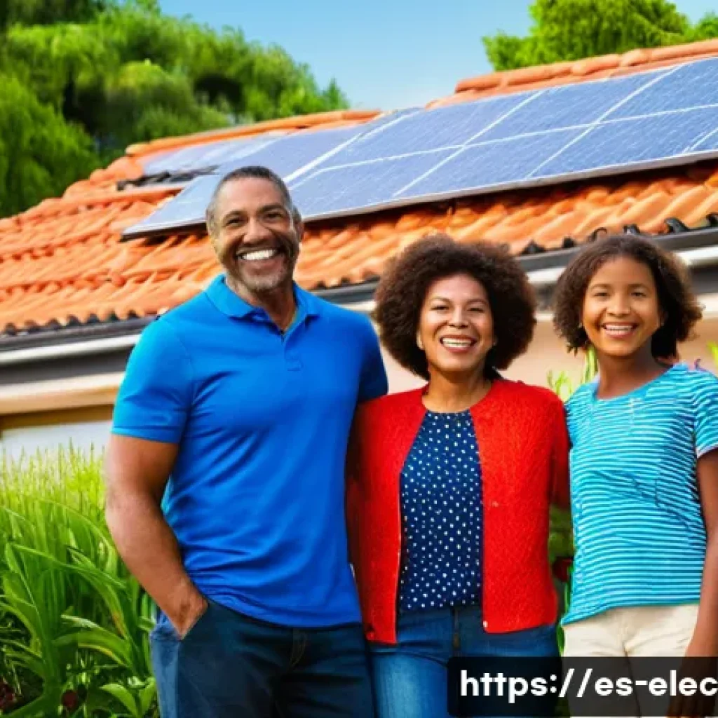 태양광 시스템 설계 - **Prompt:** A vibrant, sunny scene depicting a modern, single-family home with distinct Spanish arch...