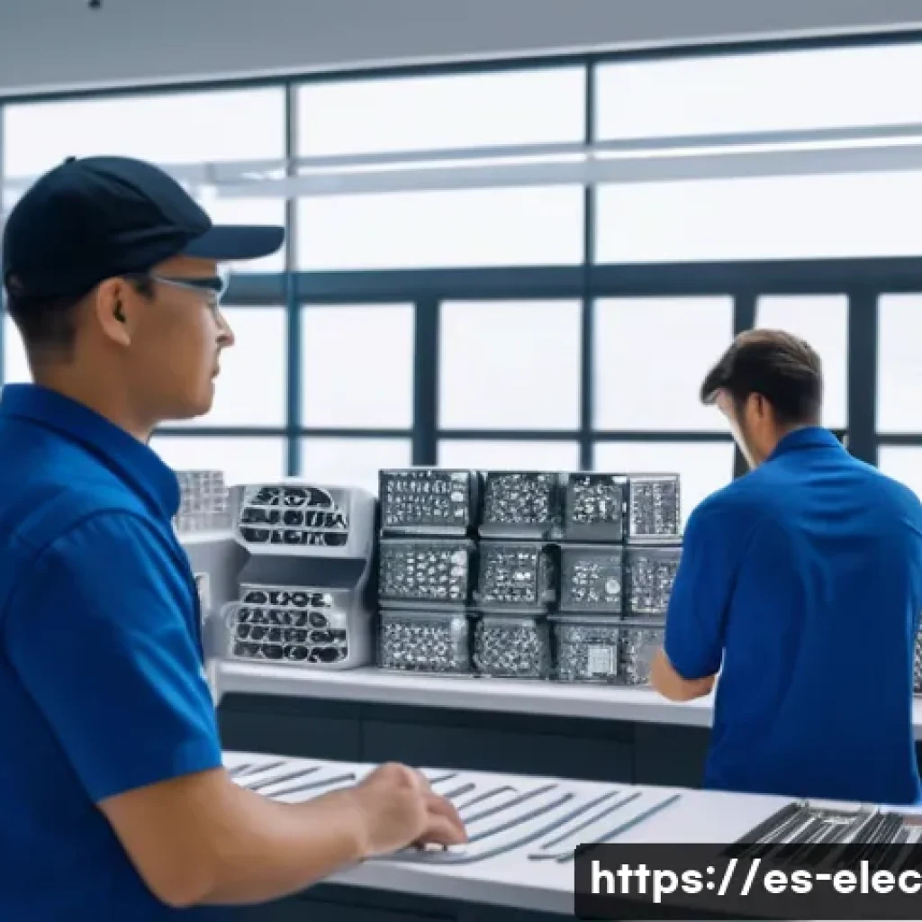 전기기기 설계의 환경적 고려 사항 - A highly detailed close-up of an eco-friendly electric equipment design workspace, featuring enginee...